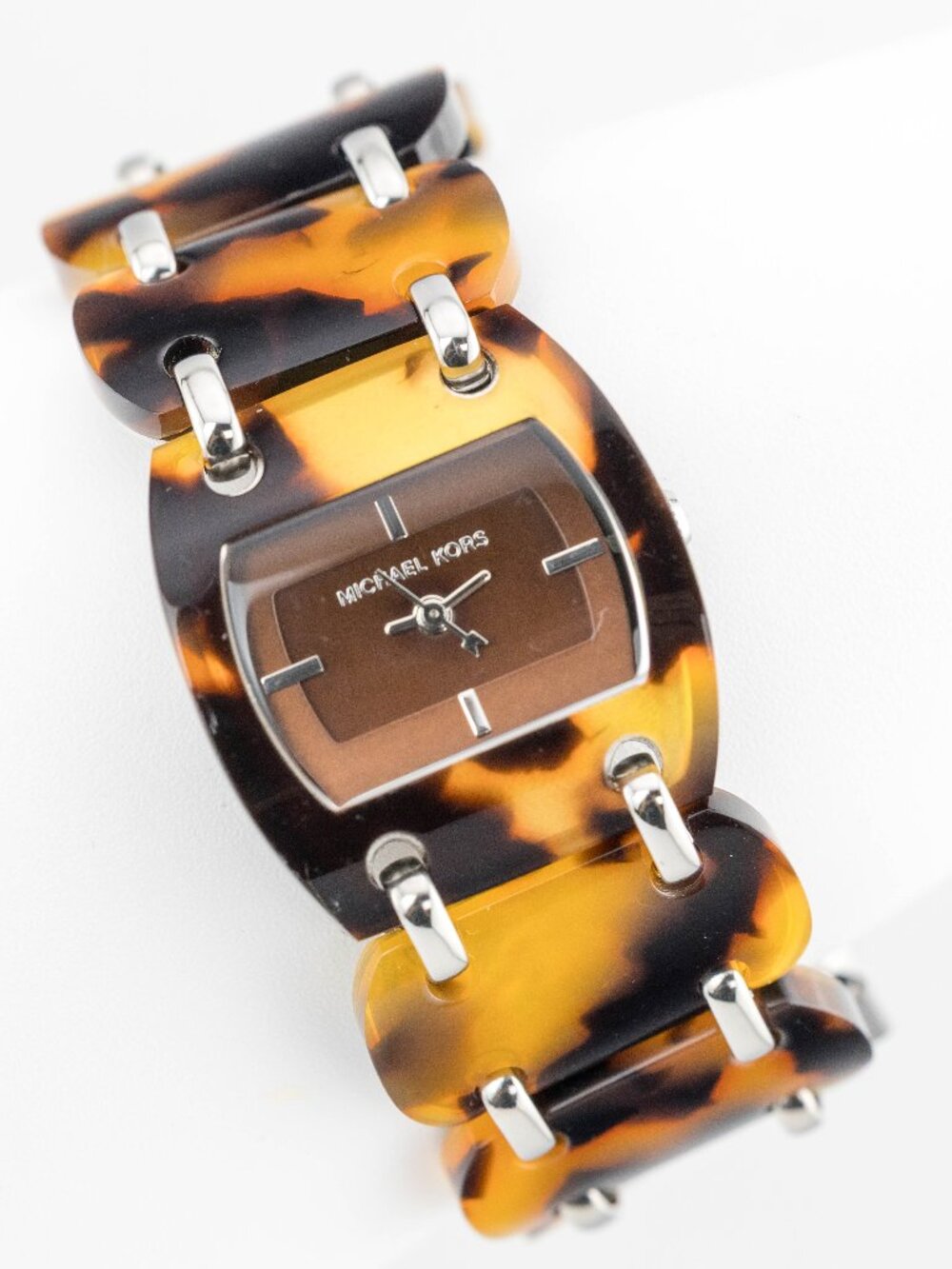 Michael Kors MK-4178 Tortoise Quartz Analog Women's Watch New Battery